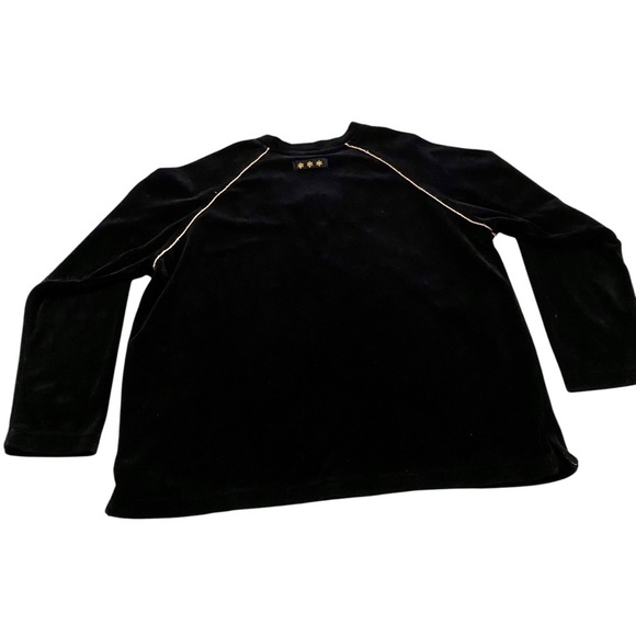 Vintage Catalina 2-pc Black Velour Track Suit Large V-neck Sweatshirt Pants Set - Picture 6 of 15